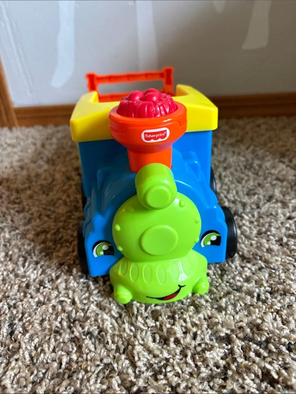Fisher-Price Blue Truck with Yellow Cab and Green Trailer